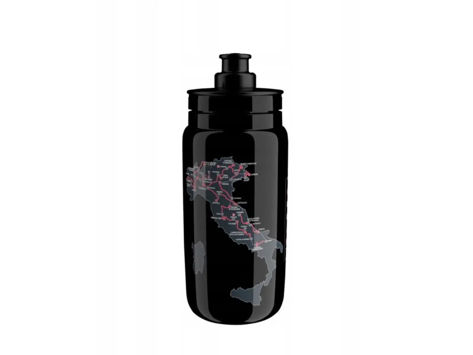 Elite Fly Giro D'Italia Trinkflasche 550 ml Schwarz Landkarte