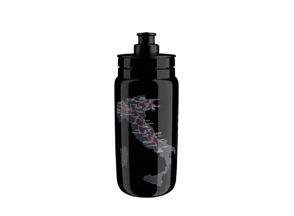 Elite Fly Giro D'Italia Trinkflasche 550 ml Schwarz Landkarte
