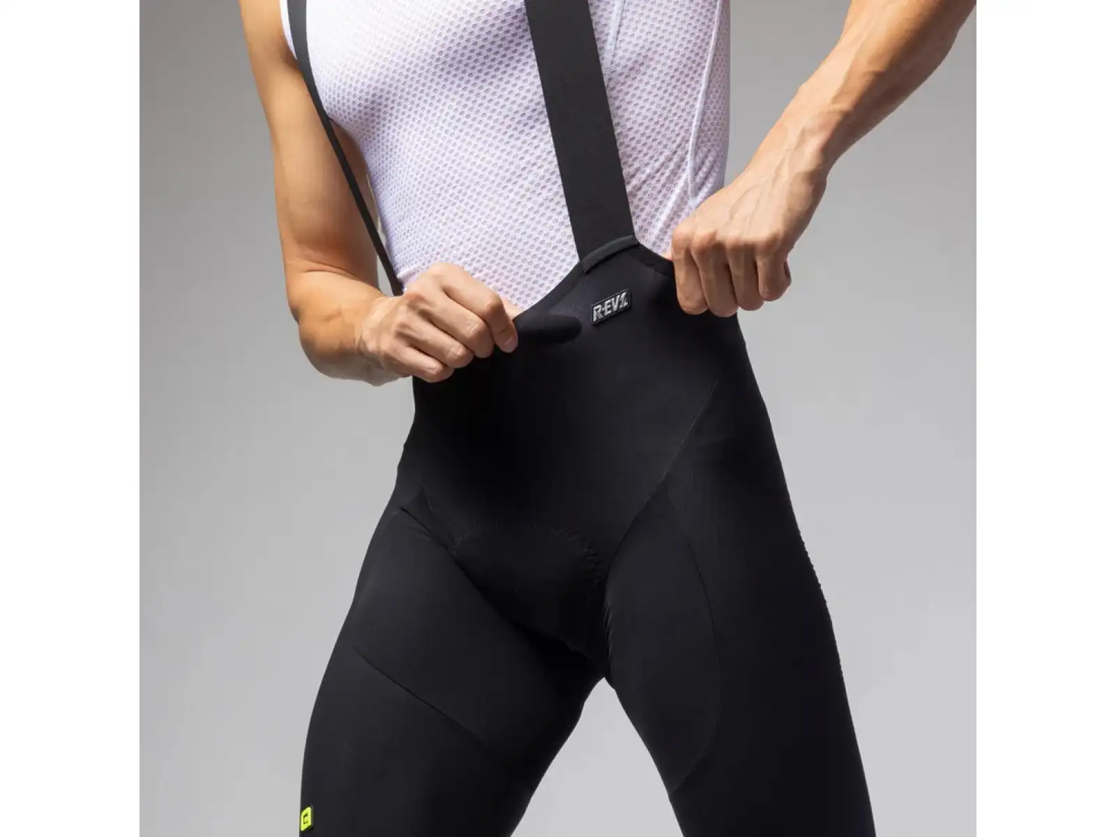 Fahrradshorts Alé R-EV1 Sprinter Herren Schwarz mit Träger