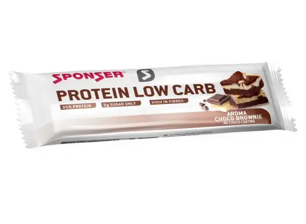 Sponser Protein Low Carb Bar Riegel – 50 g, Choco Brownie