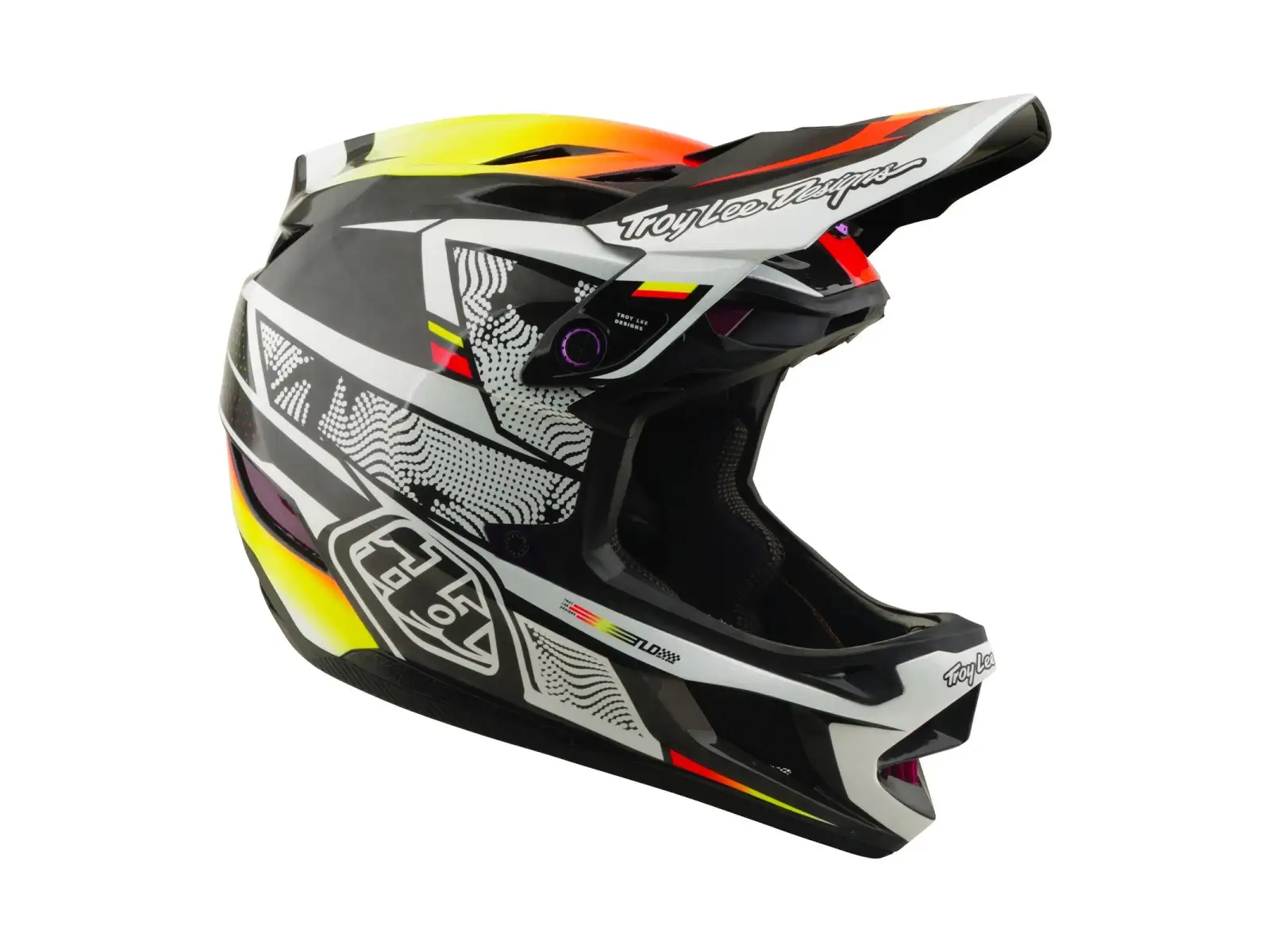 Troy Lee Designs D4 Carbon MIPS Helm Lined up Black