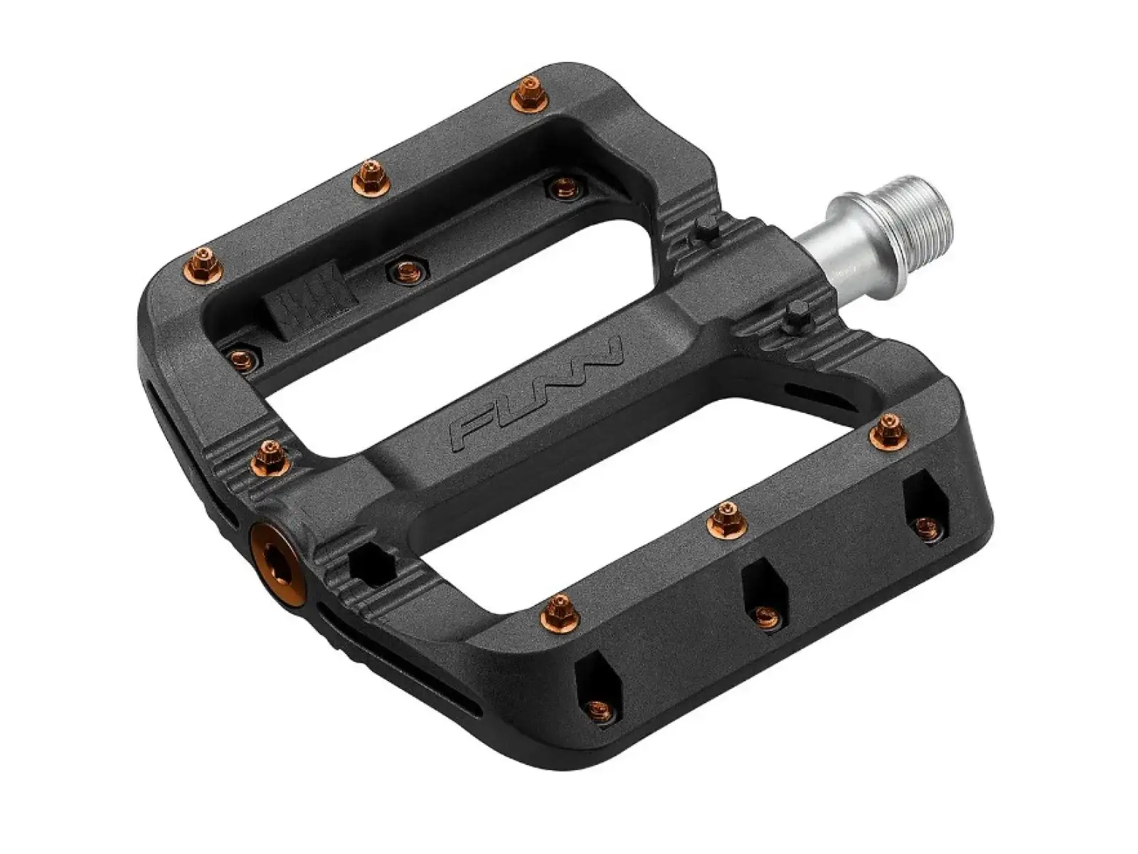 Funn Black Magic Plattformpedale schwarz/orange Pins