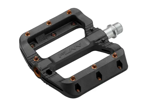 Funn Black Magic Plattformpedale schwarz/orange Pins