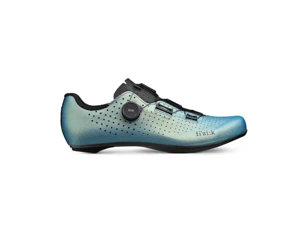 Fizik Tempo Decos Carbon Iridiscent Rennrad Herrenschuhe Black/Light Blue
