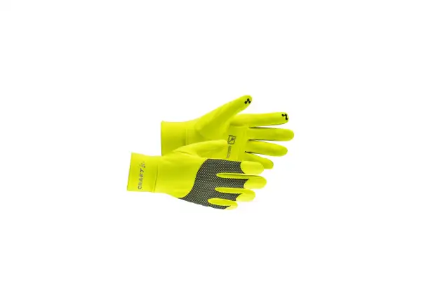 Craft ADV Lumen Fleece Laufhandschuhe gelb