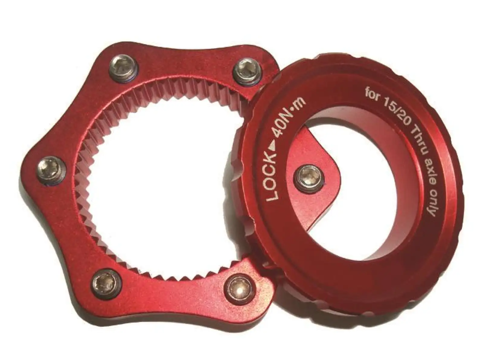 A2Z CLK Centerlock Adapter 6-Loch 15 mm Rot