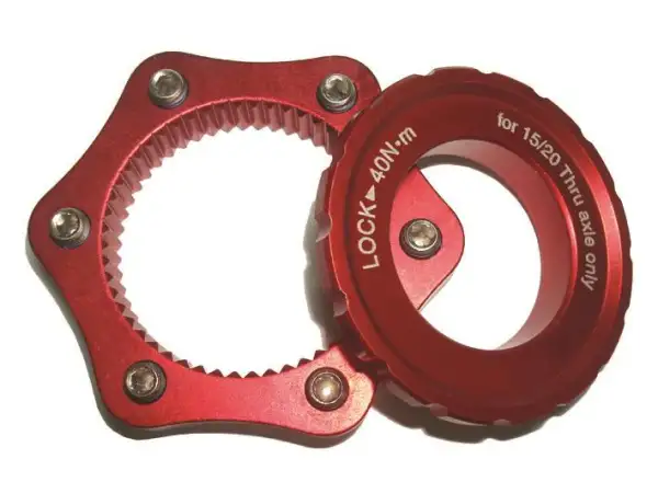 A2Z CLK Centerlock Adapter 6-Loch 15 mm Rot