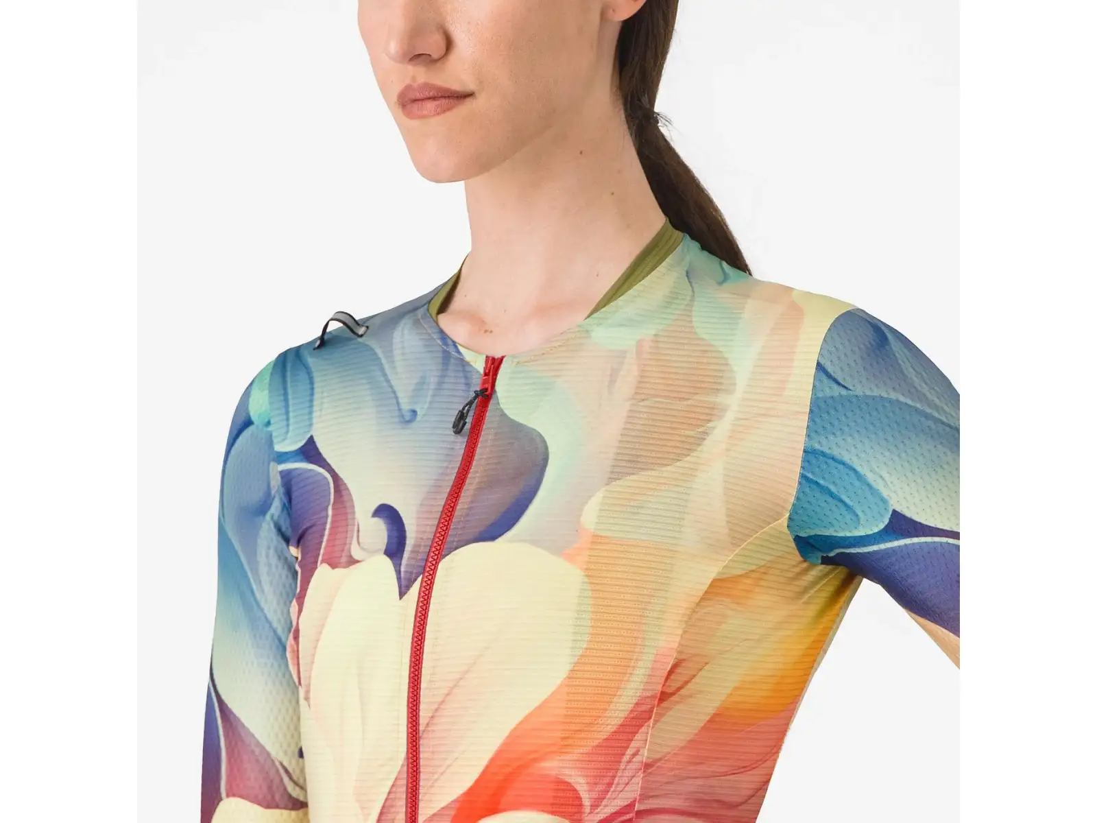 Castelli Unlimited Pro Damen-Trikot Kurzarm Multicolor Green