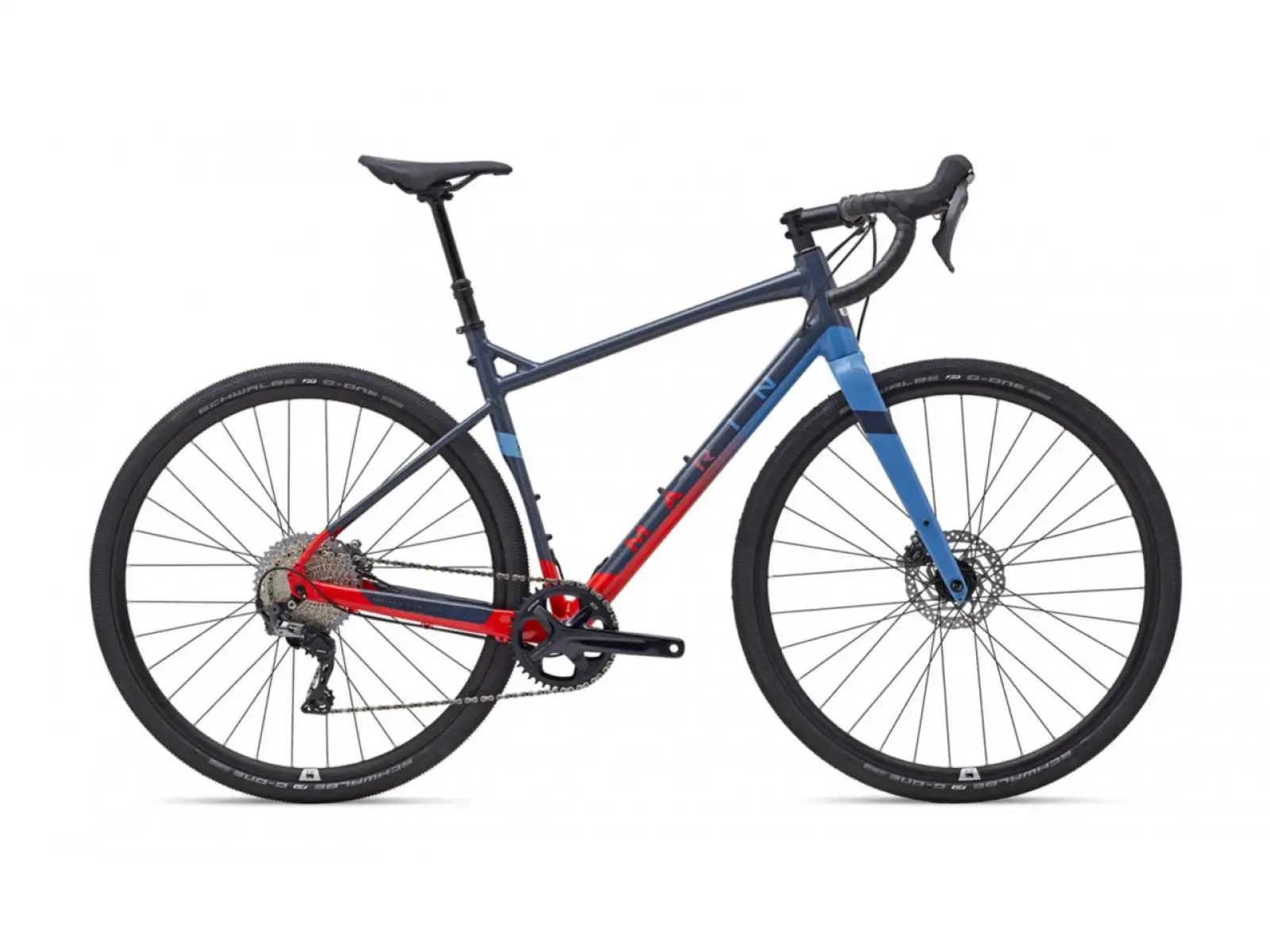 Marin Gestalt X11 Gravelbike in Grau/Blau/Orange.