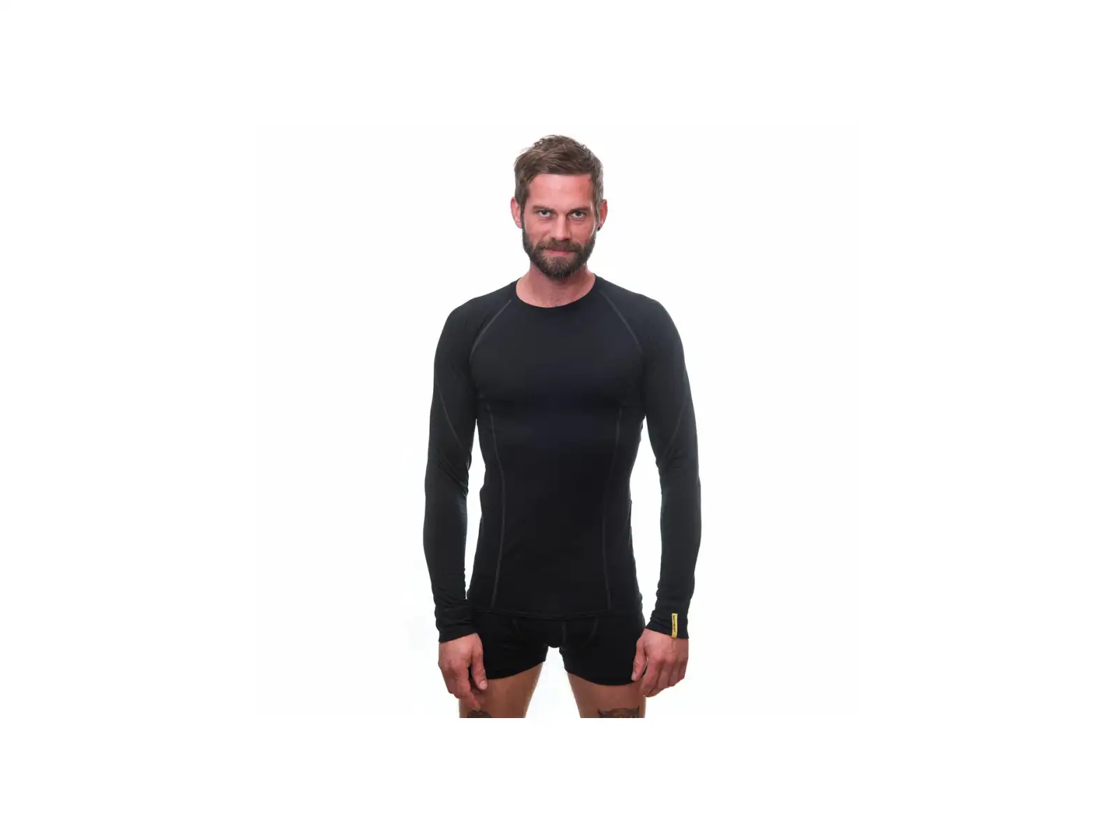 Sensor Merino Active Herren Langarmshirt Schwarz