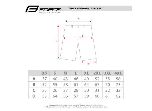Force Rebel Radhose MTB ohne Polsterung – Schwarz