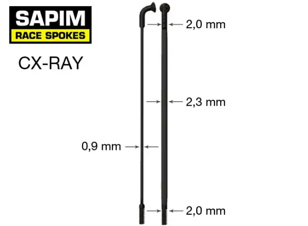Sapim CX Ray Speiche Schwarz