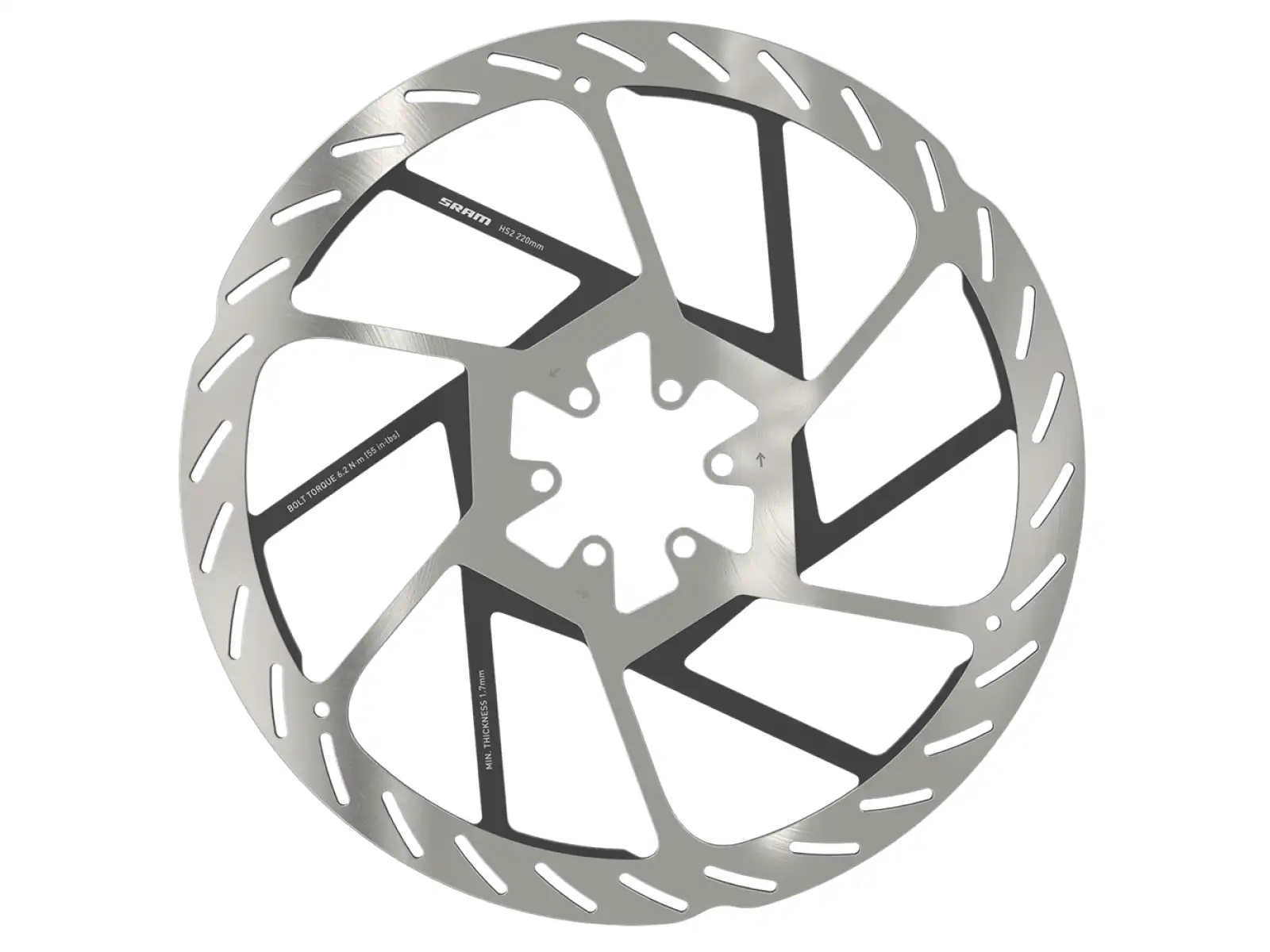 Sram HS2 Rounded Bremsscheibe 6 Löcher 220 mm