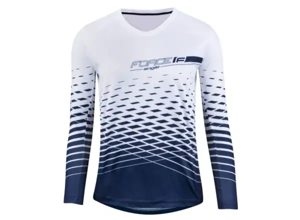 Force Angle Lady Damen Langarmtrikot Weiß/Blau