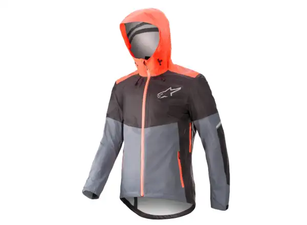 Alpinestars Tahoe WP Herrenjacke Grisaille Schwarz/Koralle Neon.