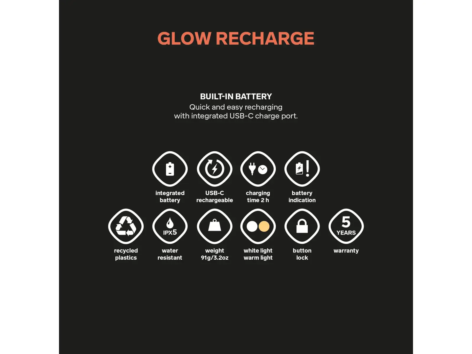 Silva Glow Recharge kompakte Taschenlampe Yellow