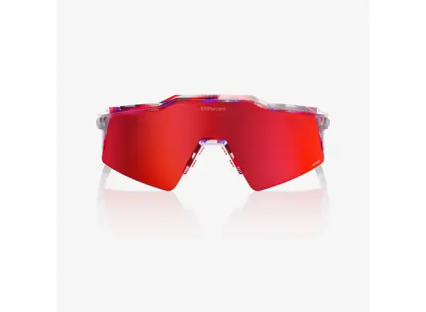 100% Speedcraft SL Brille FDJ Gloss Translucent Red/Blue/HiPER Fire Red Mirror Lens