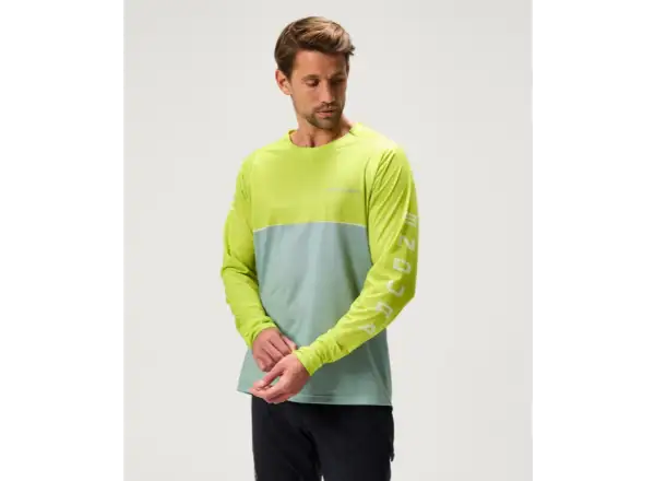 Endura Singletrack Core Printed Tee Herren Trikot Langarm Lime Green
