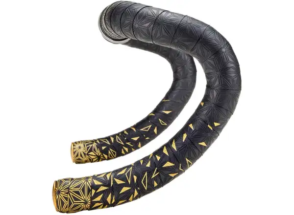 Supacaz Super Sticky Kush Star Fade Lenkerband Gold Print/Gold Plugs