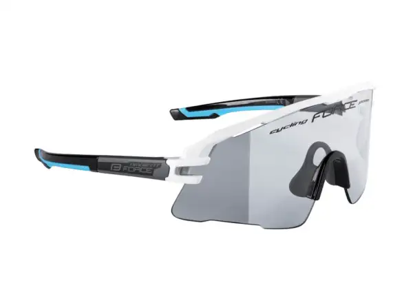 Fahrradbrille Force Ambient, Weiß/Grau/Schwarz, photochromatisch