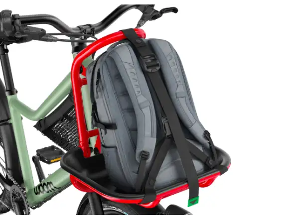 Woom 4 JETZT Kinderfahrrad 16" Moosgrün/Formula Rot