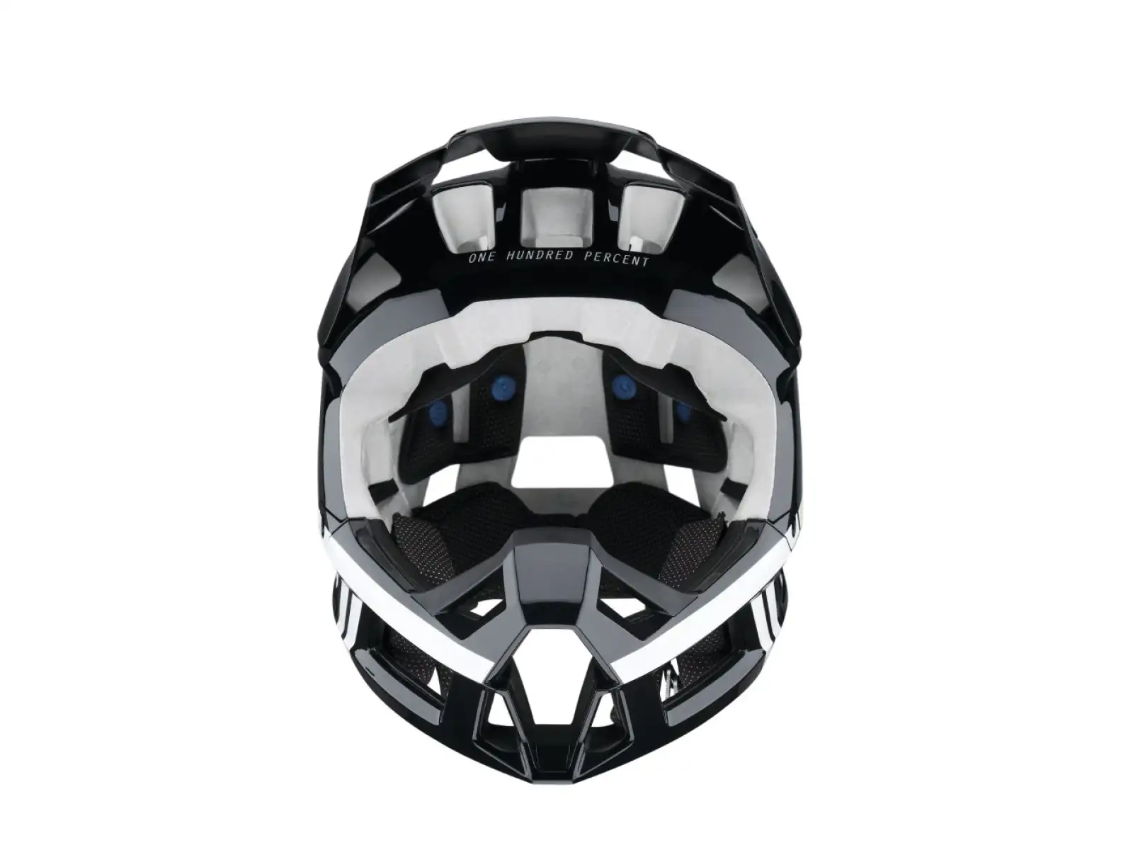 100% Trajecta mit Fidlock Helm Schwarz/Weiß