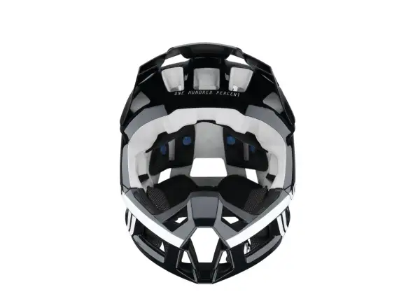 100% Trajecta mit Fidlock Helm Schwarz/Weiß