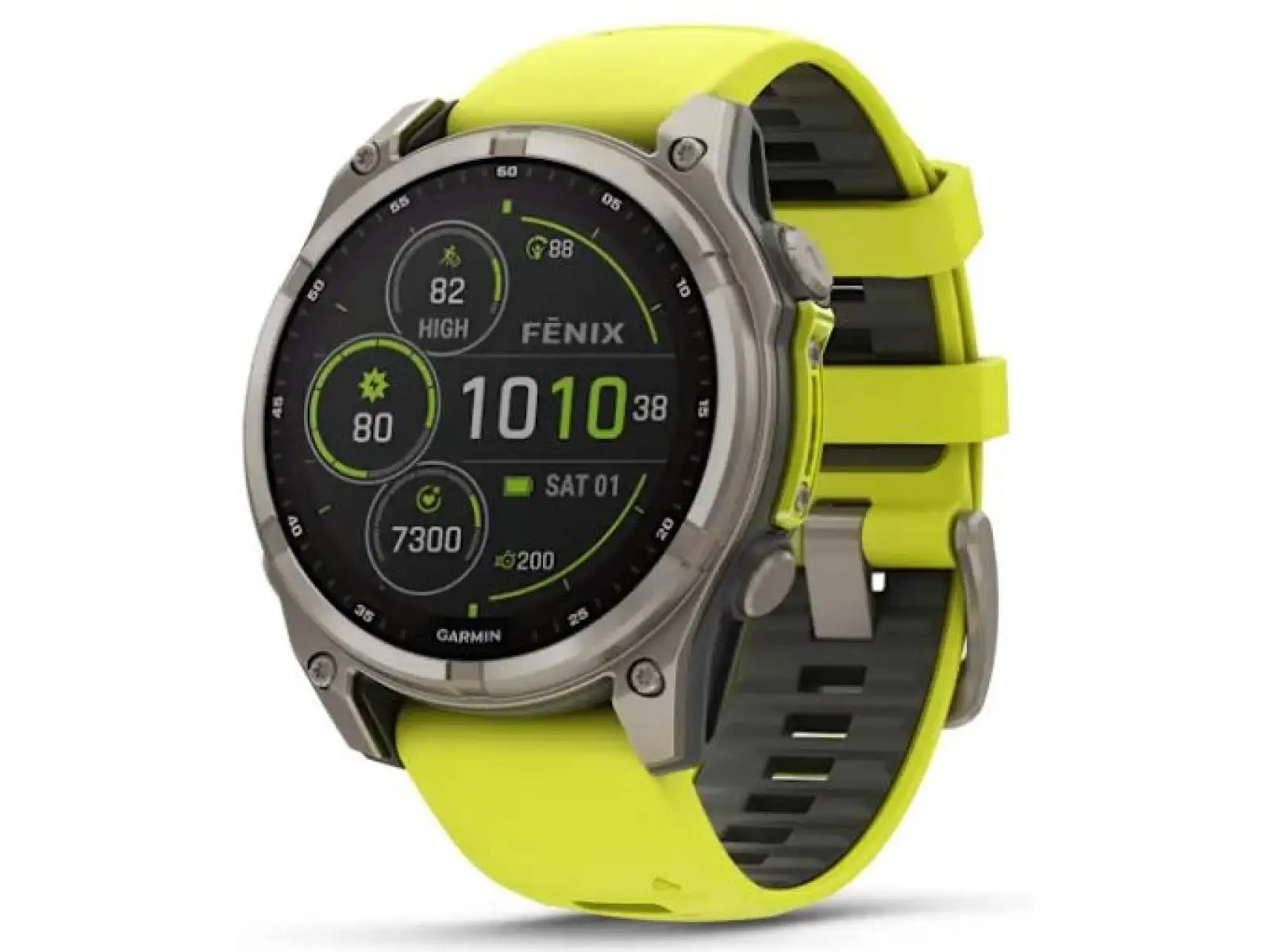 Garmin fenix 8 - 47 mm Solar Sapphire Smartwatch Titanium Yellow/Graphite