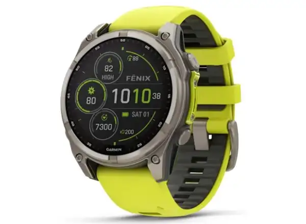 Garmin fenix 8 - 47 mm Solar Sapphire Smartwatch Titanium Yellow/Graphite