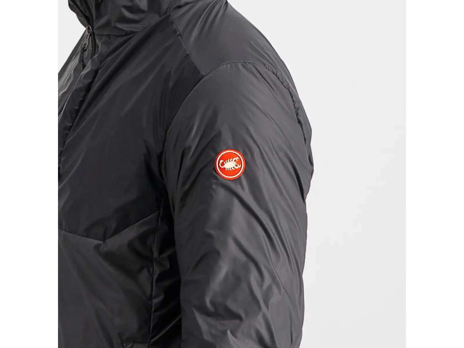 Castelli Riscalda Puffy Herrenjacke dunkelgrau/elektrisches Limettengrün