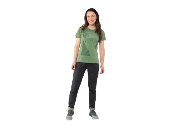 Dynafit X Simon Charriere Damen T-Shirt mit kurzen Ärmeln in Sage/Chamonix.
