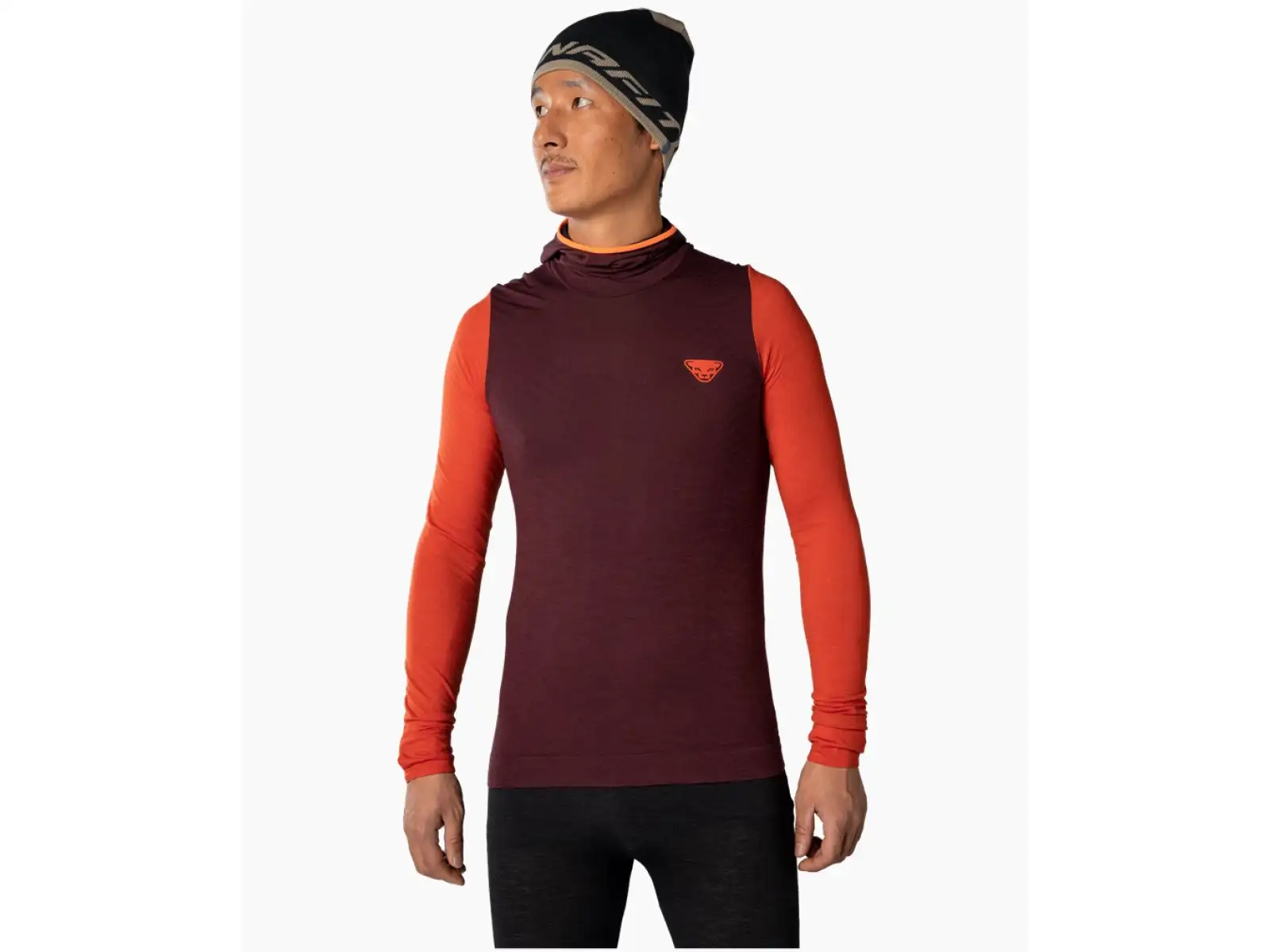 Dynafit Tigard Merino Kapuzen-Shirt für Herren, langärmliges Shirt, Blaubeere