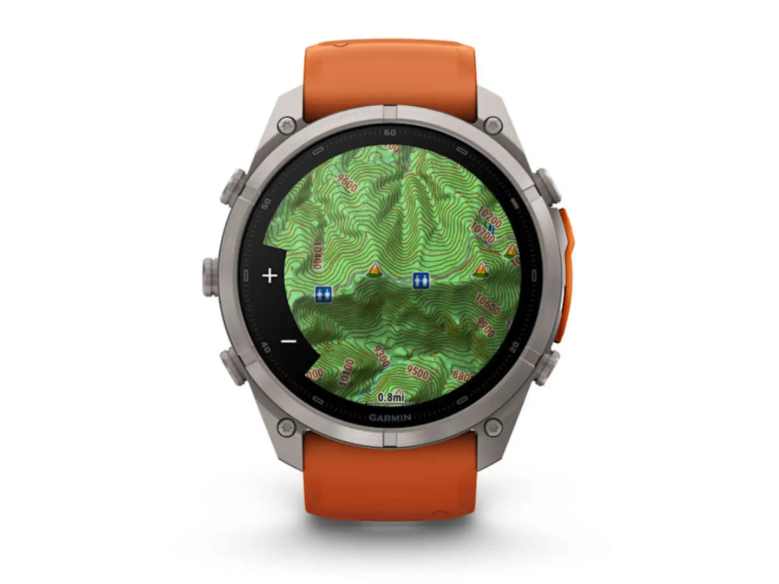 Garmin Fénix 9 Pro inReach 51 mm Smartwatch Titanium Autumn orange/Spark orange