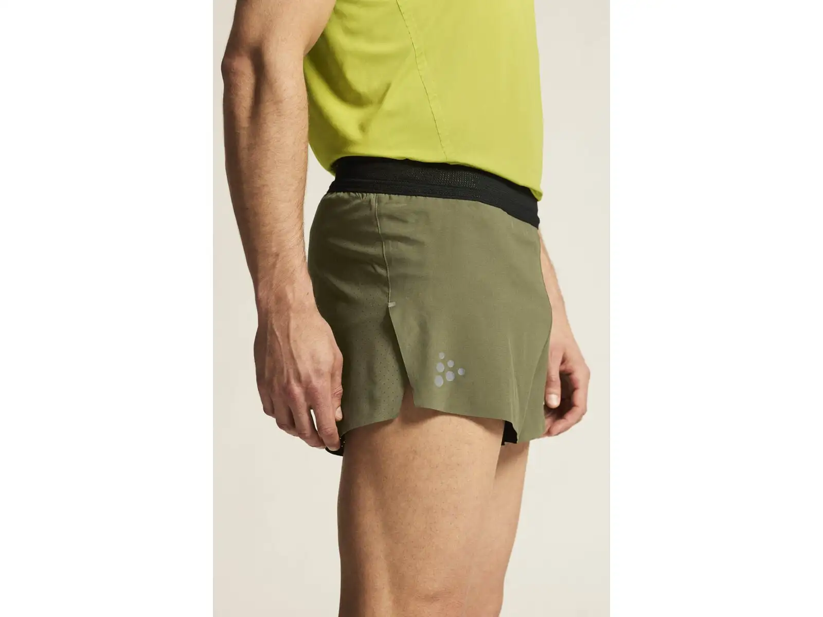 Craft PRO Hypervent Split 2 Herren Laufshorts grün