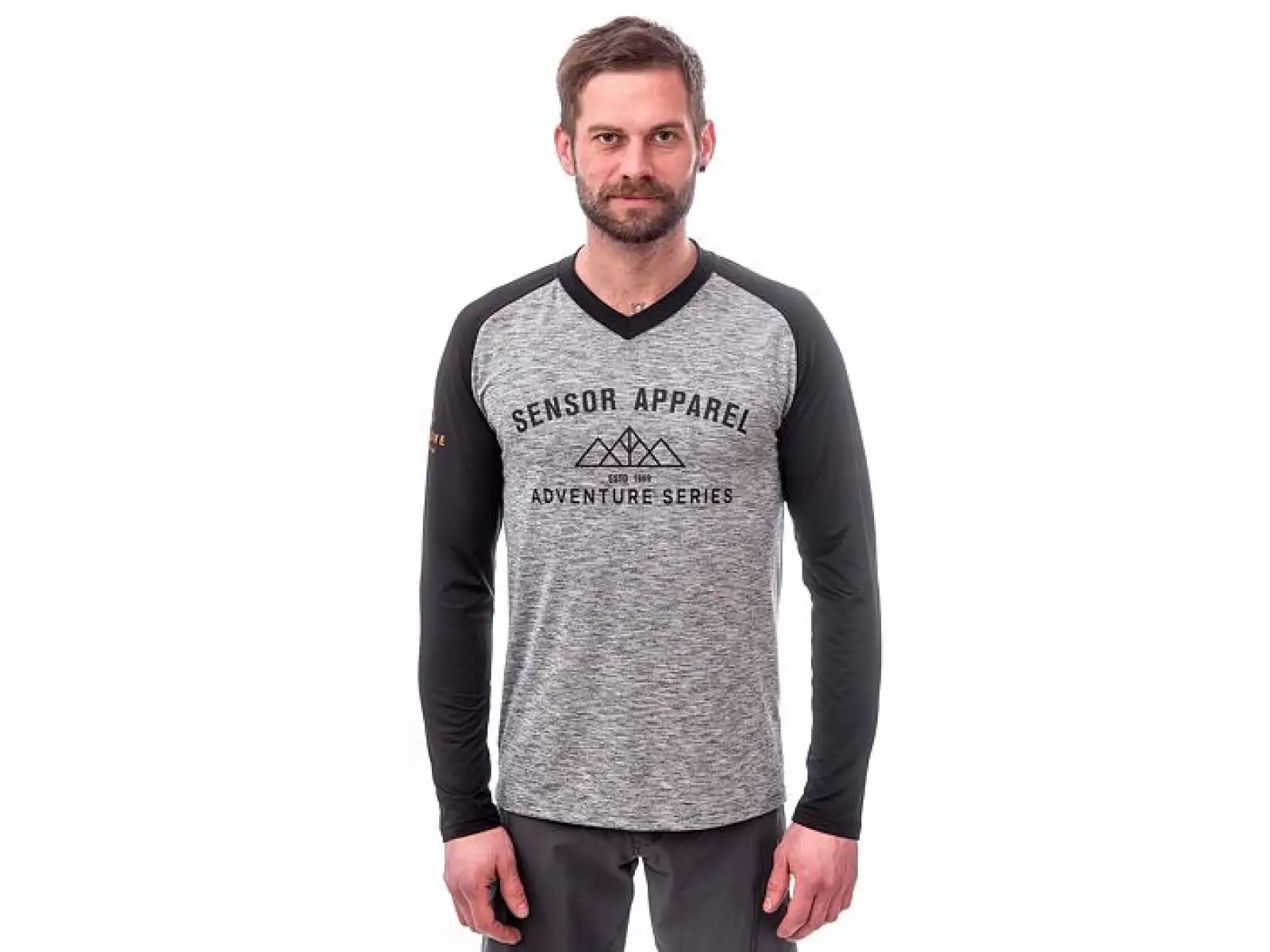 Sensor Charger Herren-Trikot langarm grau/schwarz