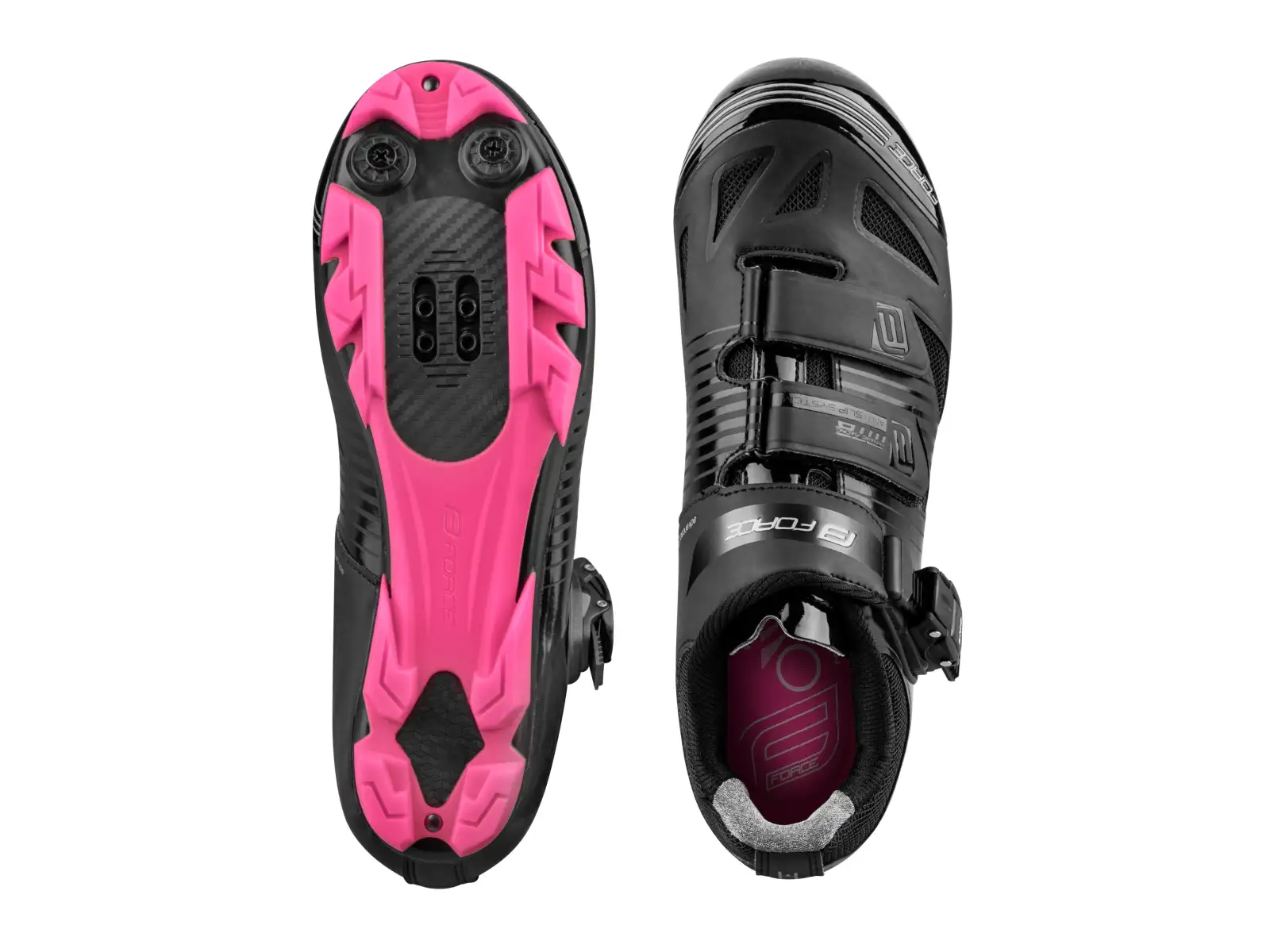 Force MTB Turbo Damen-Mountainbike-Schuhe in Schwarz/Rosa