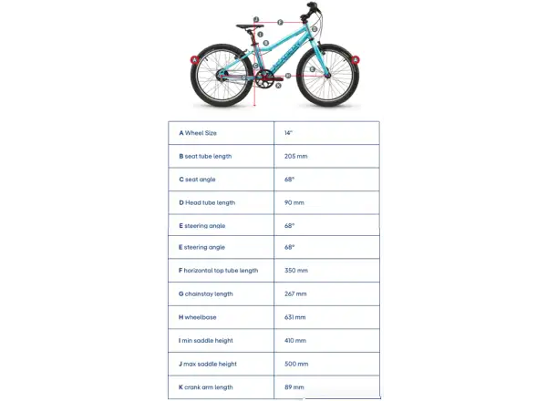 Academy Grade 2 Belt Kinderfahrrad 14" türkis