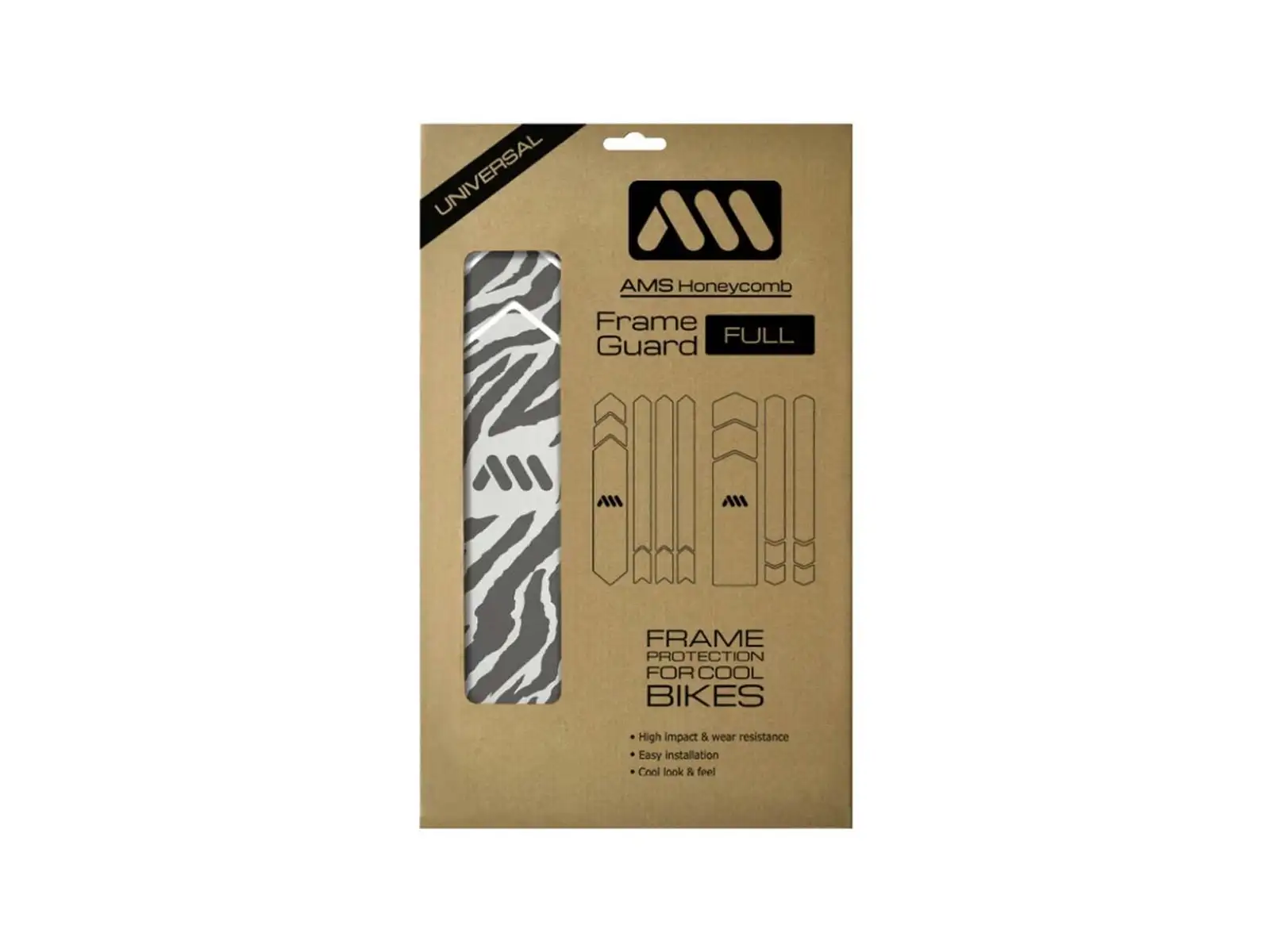All Mountain Style Rahmen-Schutzaufkleber Full Zebra Grey
