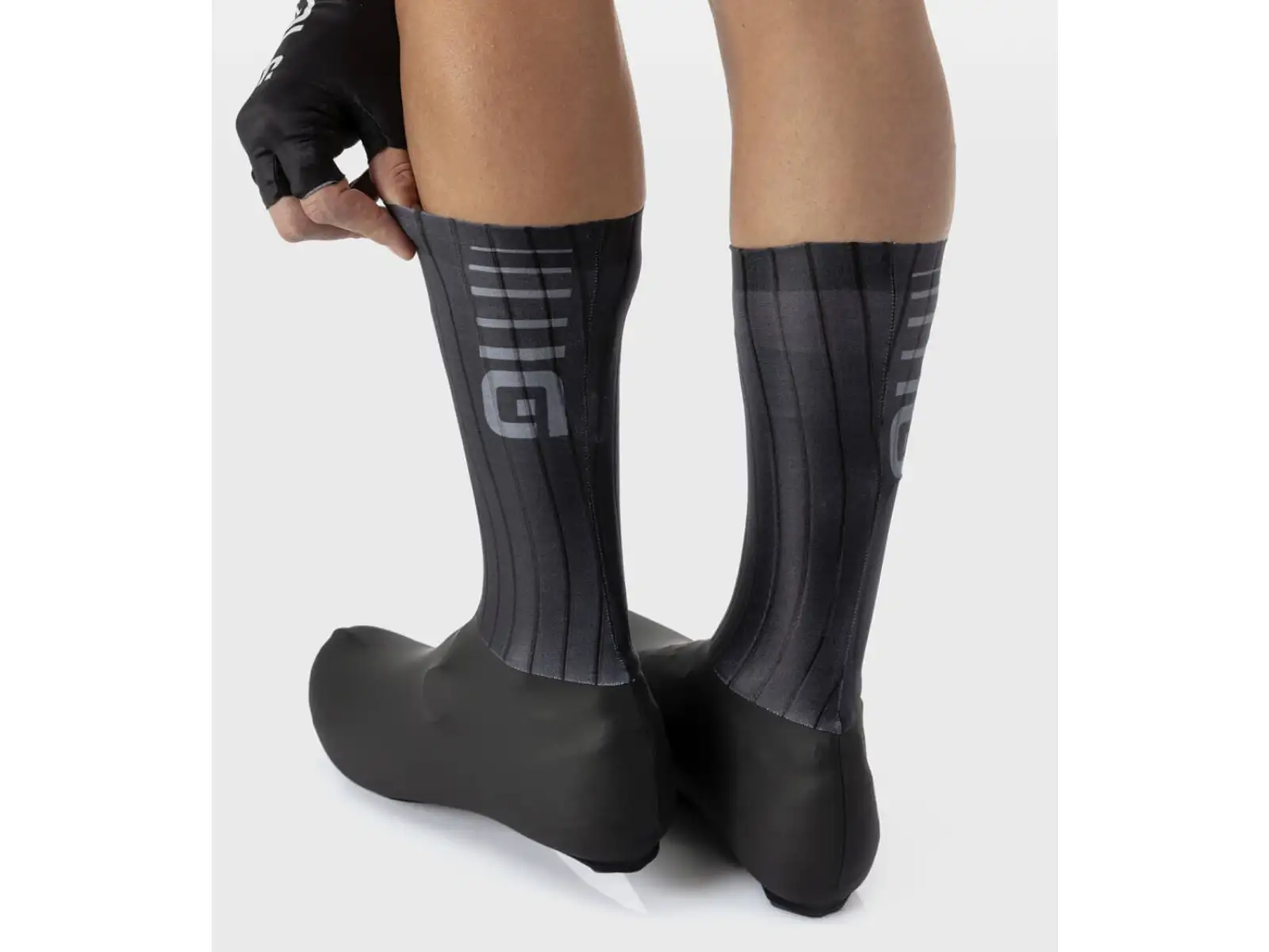Alé Whizzy Shoecover Überzieher für Radschuhe Schwarz/Grau