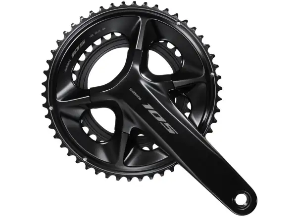 Shimano 105 FC-R7100 2×12-fach Rennradkurbeln 50-34 Zähne Schwarz