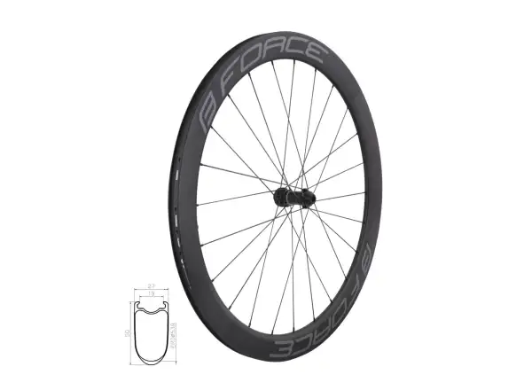 Force Team SP Karbon Disc Straßen-Laufrad 12x100 mm, 50 mm vorne