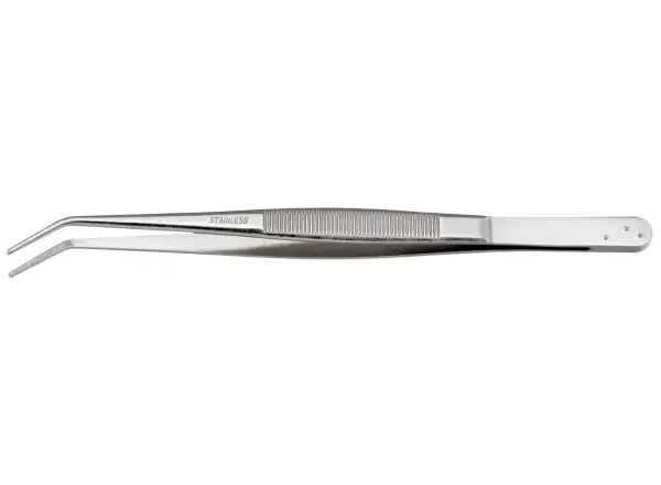 Unior flache abgewinkelte Pinzette 155mm