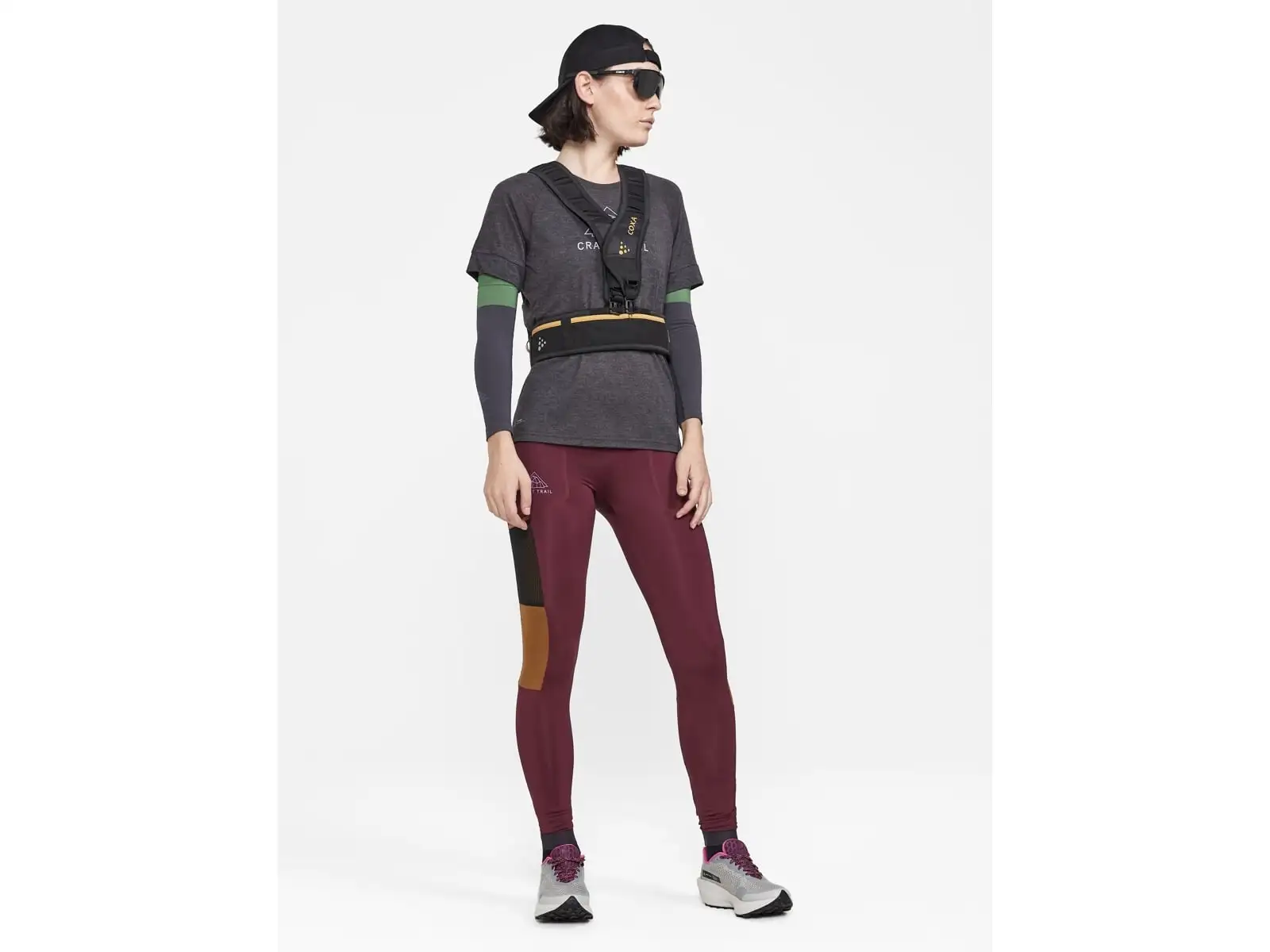 Craft ADV Trail Wool Damen T-Shirt, Kurzarm, Schwarz.