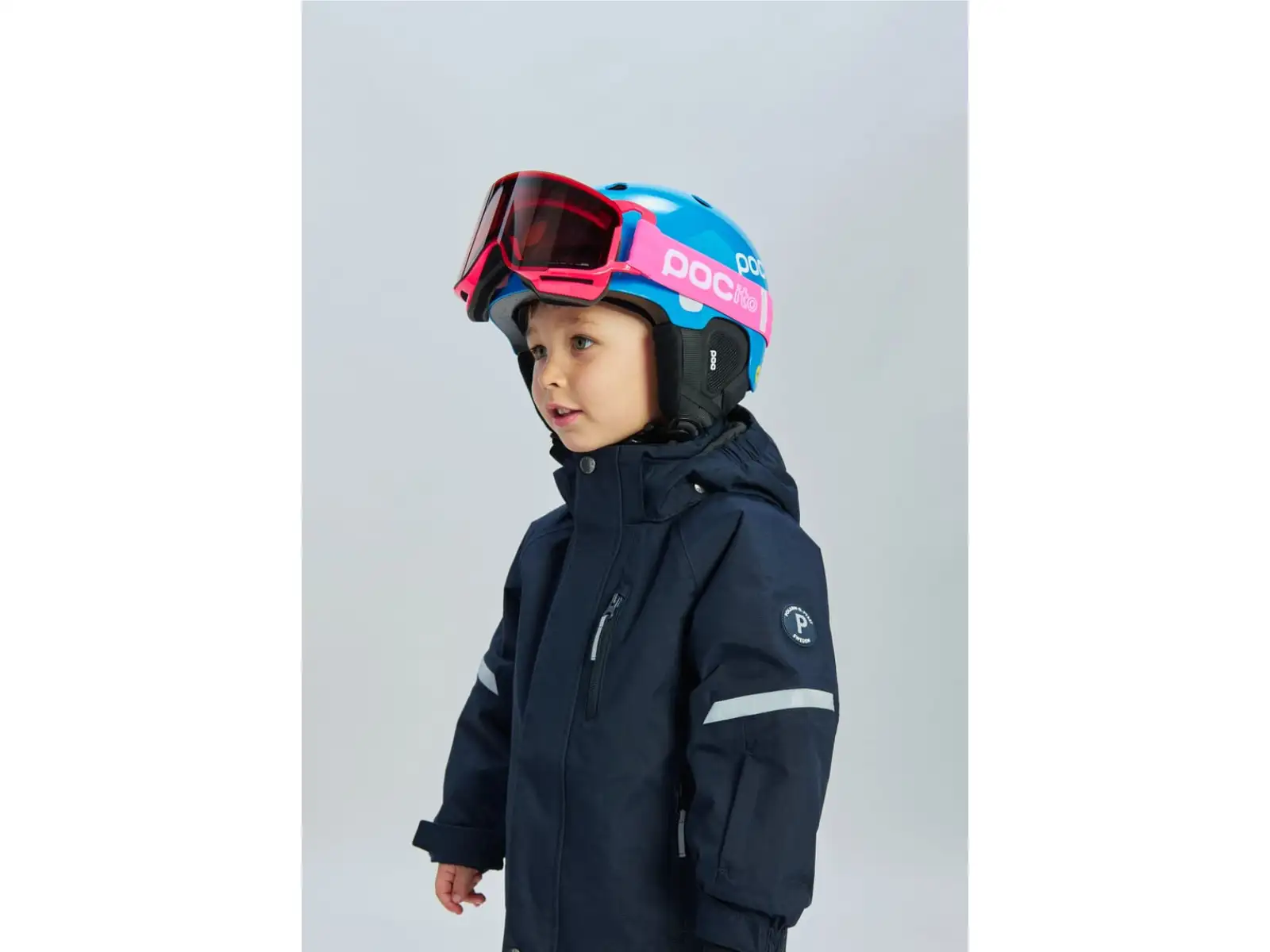 POC POCito Nexal Kinder Skibrille Fluorescent Pink/Partly Sunny Light Orange