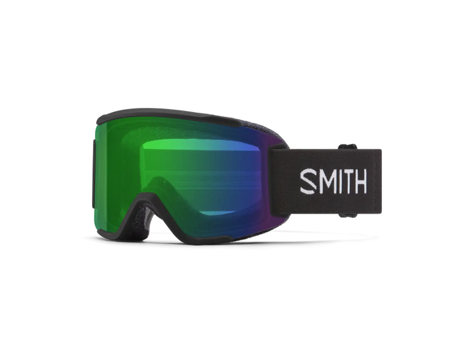 Smith Squad S Skibrille Black / ChromaPop Everyday Green Mirror + Clear