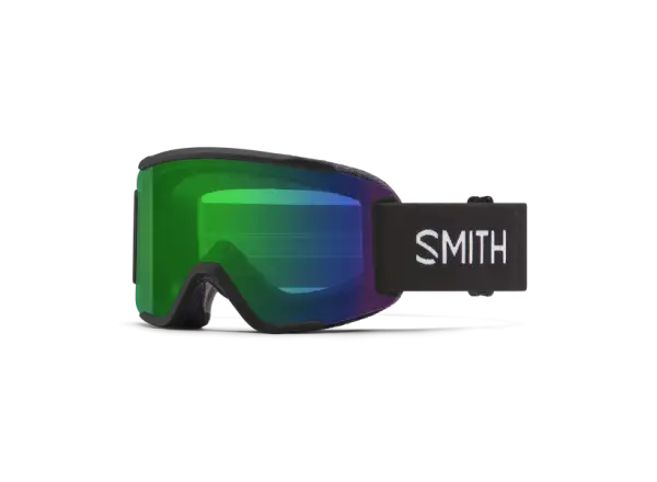 Smith Squad S Skibrille Black / ChromaPop Everyday Green Mirror + Clear