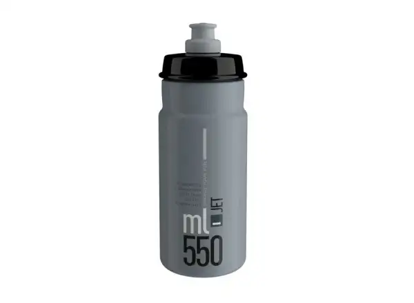 Elite Jet Flasche 550 ml grau mit schwarzem Logo.