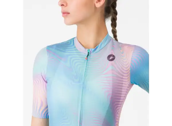 Castelli Cosmic Vortex Damen-Trikot Kurzarm Multicolor Pink Green