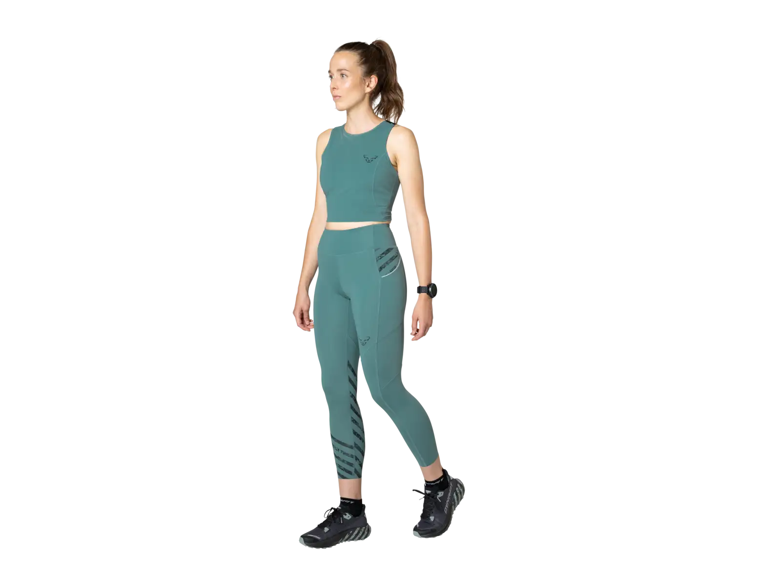 Dynafit Trail Crop Top Damen ärmelloses Shirt Atlantic