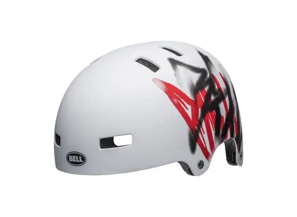Bell Local Helm Mat Weiß Scribble